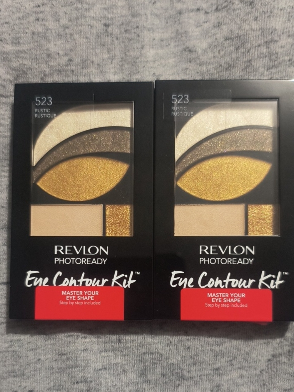 Revlon PhotoReady Eye Contour kit eyeshadow 523 Rustin brown gold new set of 2